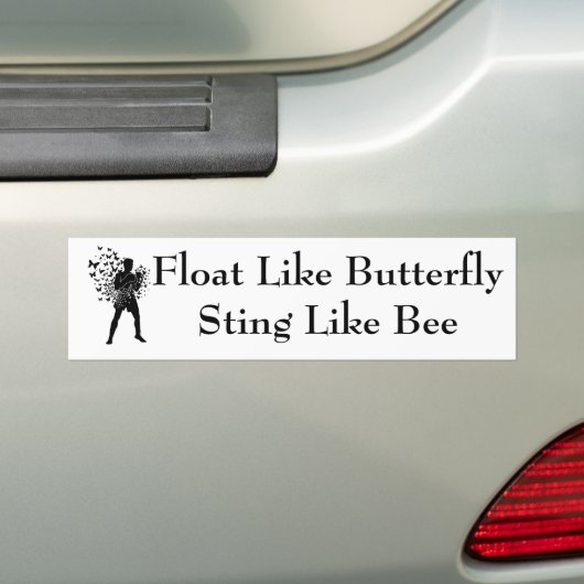 Float wie Schmetterling, wie Biene Autoaufkleber (Auf Auto)