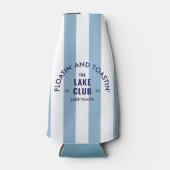 Floatin' and Toastin' Der Club Blue Strip Flaschenkühler (Vorderseite)