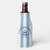 Floatin' and Toastin' Der Club Blue Strip Flaschenkühler (Flaschenvorderseite)