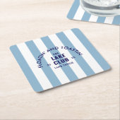 Floatin' and Toastin' Der Club Blue Strip Rechteckiger Pappuntersetzer (angewinkelt)