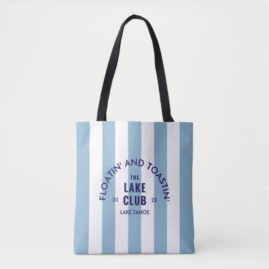 Floatin' and Toastin' Der Club Blue Strip Tasche (Vorderseite)