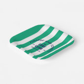 Floatin' and Toastin' The Lake Club Green Strip Pappteller (Gewinkelt)