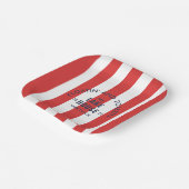 Floatin' and Toastin' The Lake Club Roter Streifen Pappteller (Gewinkelt)