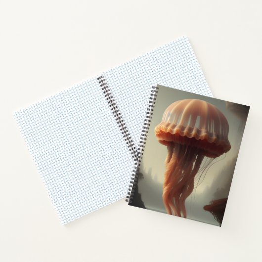 Floating Alien Jellyfish Notebook Notizblock (Innenseite)
