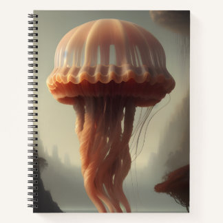 Floating Alien Jellyfish Notebook Notizblock