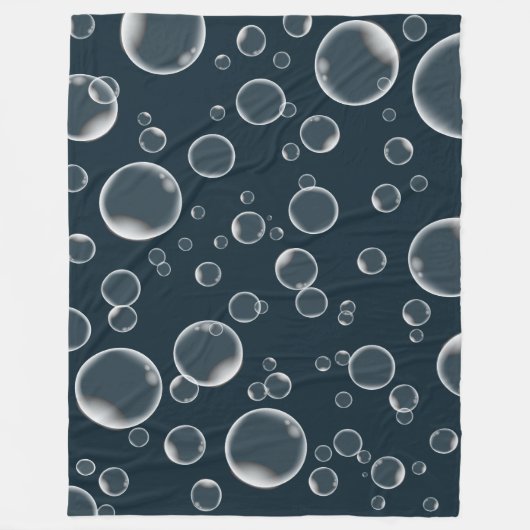 Floating Aquamarine Blasen Throw Blanket Seifenbla Fleecedecke (Vorderseite)