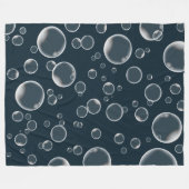 Floating Aquamarine Blasen Throw Blanket Seifenbla Fleecedecke (Vorderseite (Horizontal))
