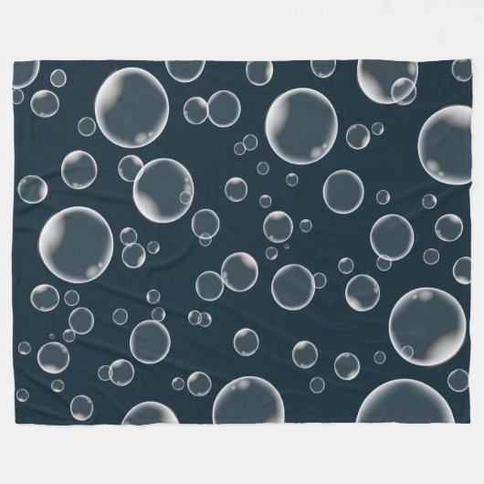Floating Aquamarine Blasen Throw Blanket Seifenbla Fleecedecke (Vorderseite (Horizontal))