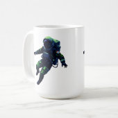 Floating Astronaut in Space Suit Illustration Kaffeetasse (Vorderseite Links)
