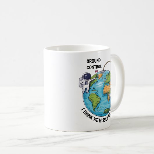 Floating Astronauten Kaffeetasse (VorderseiteRechts)