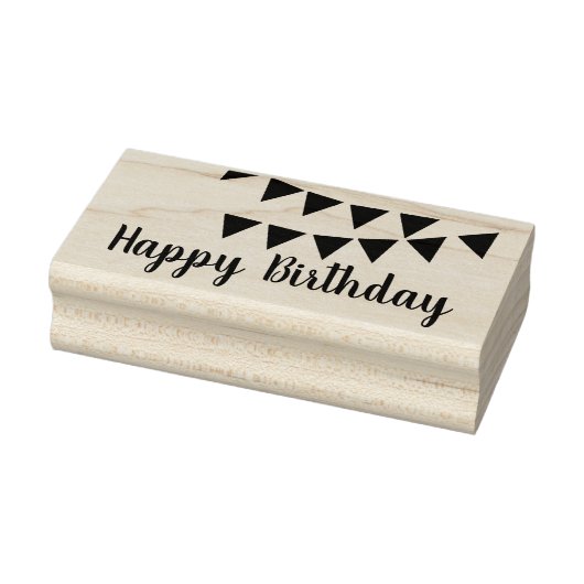 Floating Banner mit Happy Birthday Art Briefmarke Gummistempel (Stempel)