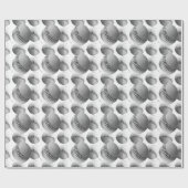 Floating Baseballs (schwarz und weiß) Geschenkpapier (Flach)