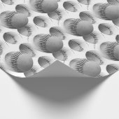 Floating Baseballs (schwarz und weiß) Geschenkpapier (Ecke)