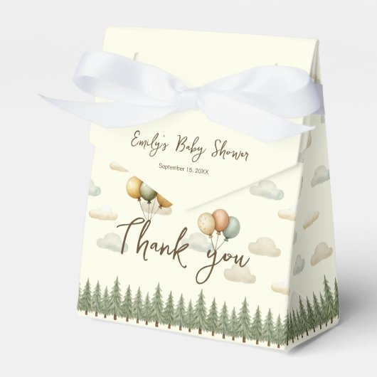 Floating Bear Adventures Babydusche Danke Geschenkschachtel (Vorderseite)