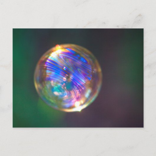 Floating-Blase-Reflektion Postkarte (Vorderseite)