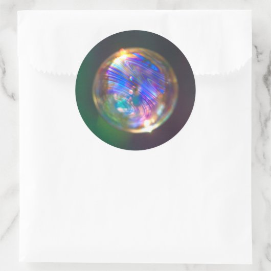 Floating-Blase-Reflektion Runder Aufkleber (Tasche)