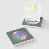 Floating-Blase-Reflektion Steinuntersetzer (Seitenansicht)