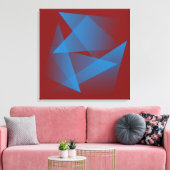 Floating Blue Fragments Leinwanddruck (Insitu (Wohnzimmer))