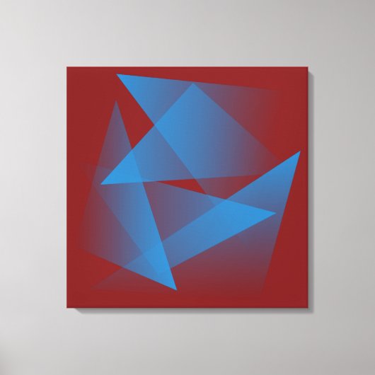 Floating Blue Fragments Leinwanddruck (Vorderseite)