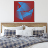 Floating Blue Fragments Leinwanddruck (Insitu (Schlafzimmer))