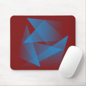 Floating Blue Fragments Mousepad (Mit Mouse)