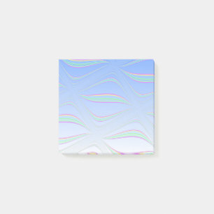 Floating Blue Wavy Design Post-it Klebezettel