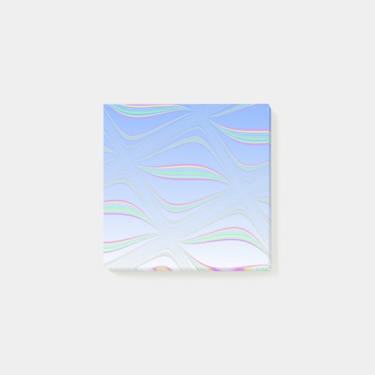 Floating Blue Wavy Design Post-it Klebezettel (Vorderseite)