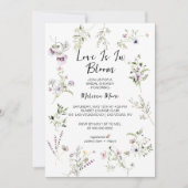 Floating-Blume Blooms Bridal-Dusche Einladung (Vorderseite)
