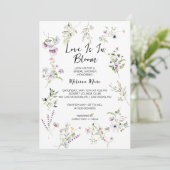 Floating-Blume Blooms Bridal-Dusche Einladung (Stehend Vorderseite)