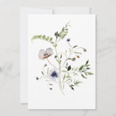 Floating-Blume Blooms Bridal-Dusche Einladung (Rückseite)