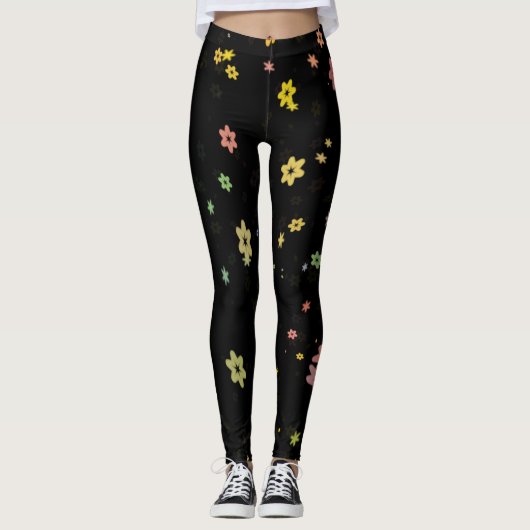 Floating-Blume Leggings (Vorderseite)