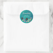 Floating-Blume Wellness-Center-Party-Sticker Runder Aufkleber (Tasche)