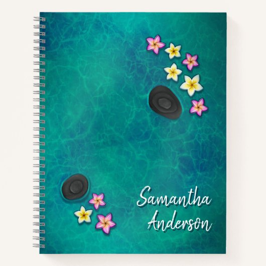 Floating-Blume Wellness-Center Spiral Notebook Notizblock (Vorderseite)