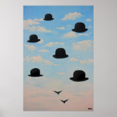 Floating Bowler hasst Dreamscape Art Poster (Vorne)