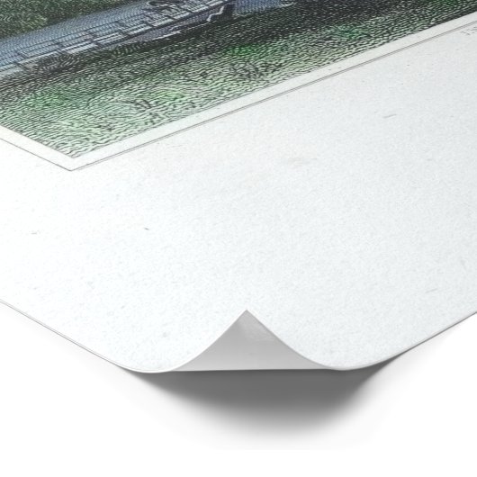 Floating Bridge Schuylkill River Gray's Ferry Poster (Ecke)