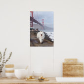 Floating by Golden Gate Bridge Poster (Küche)