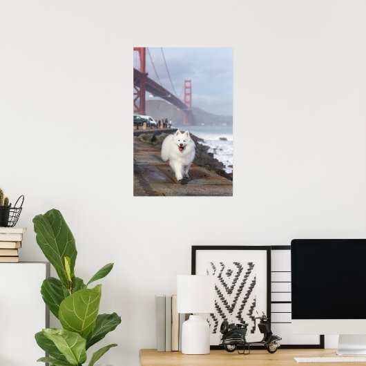Floating by Golden Gate Bridge Poster (Heimbüro)