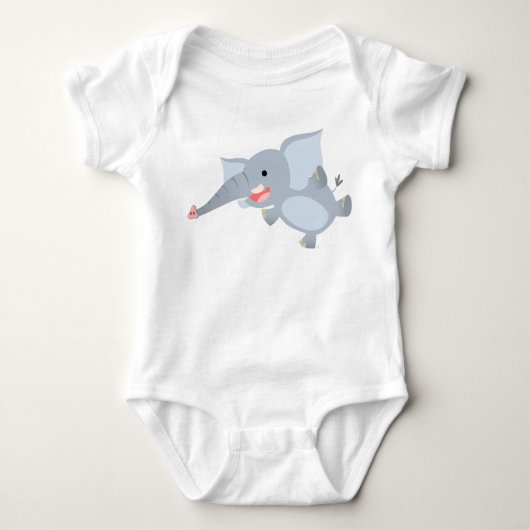 Floating-Cartoon Elephant Baby Apparel Baby Strampler (Vorderseite)
