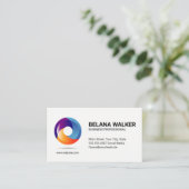 Floating Circle Orb Logo Visitenkarte (Stehend Vorderseite)