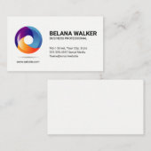 Floating Circle Orb Logo Visitenkarte (Vorne/Hinten)