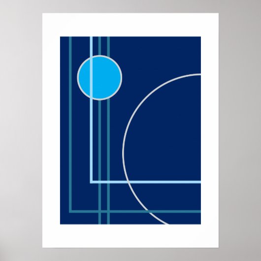 Floating Circles 11 Abstract Design Poster (Vorne)