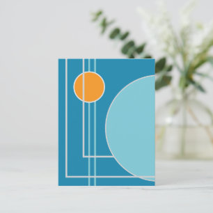 Floating Circles 11 Abstrakte Design Postkarte