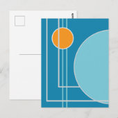 Floating Circles 11 Abstrakte Design Postkarte (Vorne/Hinten)