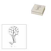 Floating-Dackel Gummistempel (Stempel)