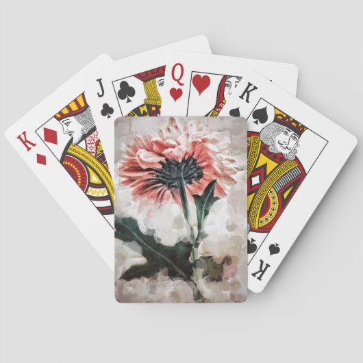 Floating Dahlia Classic Playing Cards Spielkarten (Rückseite)