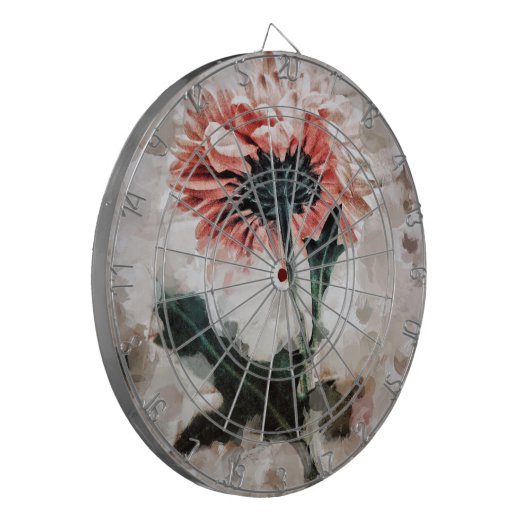 Floating Dahlia Dreamy Dart Board Dartscheibe (Vorderseite Links)