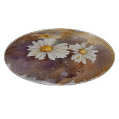 Floating Daisy Watercolor Schneidebrett (Ecke)