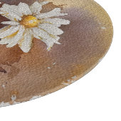 Floating Daisy Watercolor Schneidebrett (Ecke)