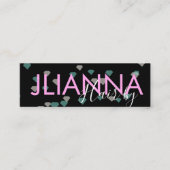 Floating Diamond Makeup Salon Nails Eyelashes Mini Visitenkarte (Vorderseite)