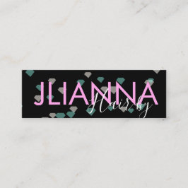 Floating Diamond Makeup Salon Nails Eyelashes Mini Visitenkarte